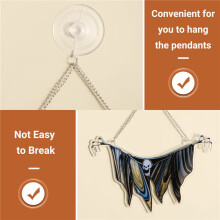 Halloween Spooky Suncatcher for Window Panels Sun Catcher, Unique Spooky Halloween Ornament Decorations for Home D
