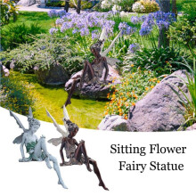 Resin Crafts, Flower Fairy Garden Ornaments, Turek Sitting Fairy Statue