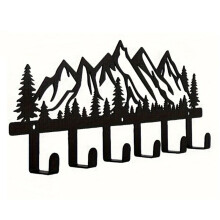 Mountain Range Metal Wall Hook Set-Contemporary Style Rust-Resistant Clothes Hangers Key Holders Towel Racks