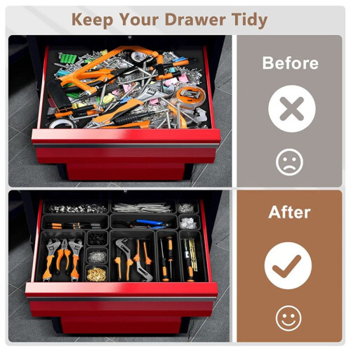 48Pcs Tool Box Organizer Hardware Tool Tray Garage Organization Set Tool Tray Dividers Chest Drawer Work Storage Box 2