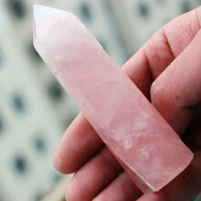 (Rose Quartz) 6070mm Quartz Natural Crystal Point Healing Obelisk Hexagonal Decor Reiki Wand