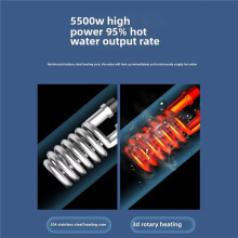 Instant Water Heater 220V 5500W Portable Electric Heaters for Bathroom Hot Water Shower and Home Kitchen EU Plug