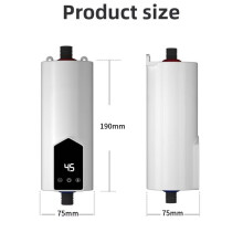 Draagbare Elektrische Doorstroomverwarmer 220V 5500W voor Warm Water in de Badkamer, Douche en Keuken (EU-Stekker)