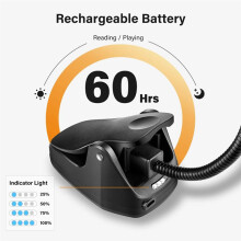 Lampe de Pupitre Rechargeable - Clip - pour Piano de Musicien, Portable, USB - C, pour Piano, Orchestre, Podium, Chevalet