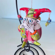 Carillon à Vent de Clown Ornements Halloween Ornements de Jardin Extérieur Résine Cadeau Décoratif C