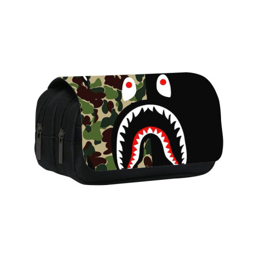 (Style3) Student Sprayground Printed Single Double Lightweight Stationery Bag Storage