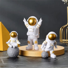 4 Peças Figura de Astronauta Estátua Estatueta Escultura de Astronauta Brinquedo Educacional Desktop Decoração de Casa Modelo de Astronauta Prata