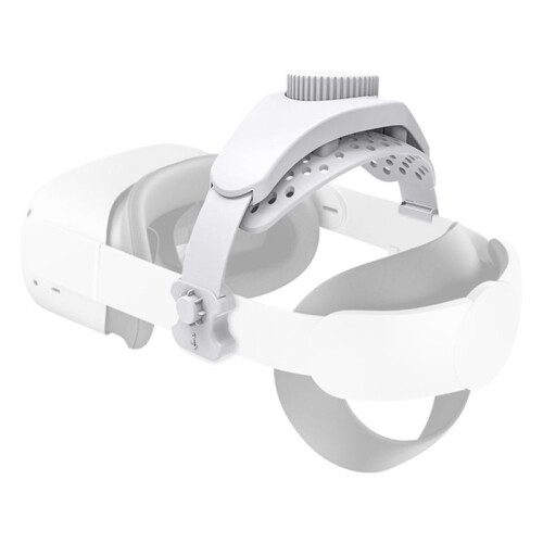 For Meta Quest 3/2/Pro/Pico4 VR Headset Silicone Comfort  Strap with Adjustable VR Decompression  Straps - White 1