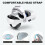 For Meta Quest 3/2/Pro/Pico4 VR Headset Silicone Comfort  Strap with Adjustable VR Decompression  Straps - White 6