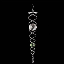 2PCS Spiral Tail Wind Spinner Stabilizer Decorative Spiral Wind Spinner Wind Spinners Sun Catcher Crystals