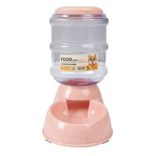 (Pink Feeding Device)Alimentador de Agua Automático para Mascotas Plástico Gran Capacidad Perro Gato Suministros Herramienta Regalo