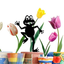 Iron Frog Outline Décoration de Jardin Panneau de Clôture Ornement Artistique en Métal Décoration de Jardin pour Maison et Voiture