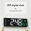 Large Digital Wall Clock Remote Control Temp Date Week Display Power Off Memory Table Clock Wall-Mounted Dual Alarms 7