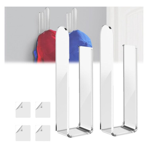 2PCS Acrylic Wall Mounted Hat Hook, Baseball Hat Organizer, Multi-Purpose Hat Holder, for Baseball Cap, Hat Hangers C 1