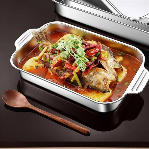 Grilled Fish Tray Household Rectangular Tray Crayfish Tray Induction Cooker Oven 1