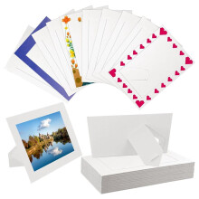 30 Paczek Papierowych Ramek na ZdjęCia do Zdjęć 4 X 6 Cali, BiałE Kartonowe Ramki na ZdjęCia StojąCe z Ramką do RęKodziełA DIY