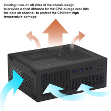 A09 HTPC Computer Case ITX Gaming PC Chassis Desktop Chassis USB3.0 Computer Case Home Computer Case Black