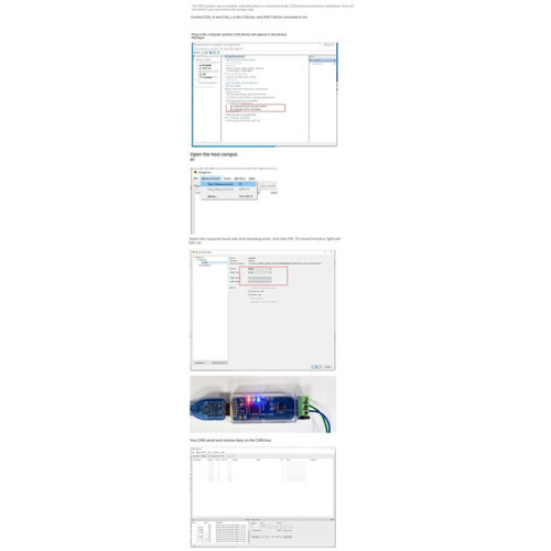 CANable USB to Converter Module CAN Canbus Debugger Analyzer Adapter CANdleLight TJA1051T/3 NonIsolated Version CANABLE 2