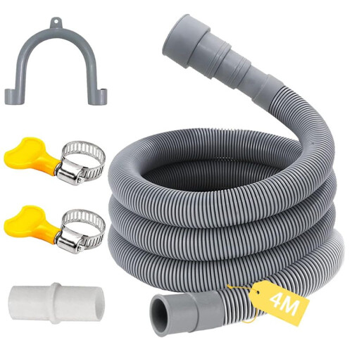 Universal Washing Machine Drain Hose Extension Kit with Bracket, Connector and Clamps,Ideal for Kitchen Use