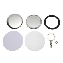 Button Maker Keychains Supplies,58mm/2.25 Inch Pin Making Kit for Button Maker Machine,Metal Button Badge Sets