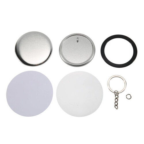Button Maker Keychains Supplies,58mm/2.25 Inch Pin Making Kit for Button Maker Machine,Metal Button Badge Sets