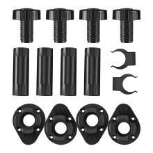 20Pcs Furniture Feet Adjustable Cupboard Foot Leg Unit Cabinet Legs with Kick Board Clips for Kitchen Bathroom Cabinet
