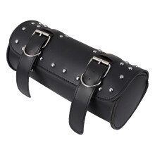 1Pièces Sac Latéral Motos Noir PU Cuir Durable Grande Capacité