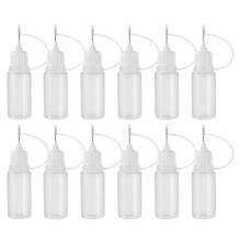 24Pcs White Plastic Needle Tip Applicator Bottles for Glue Dispensing