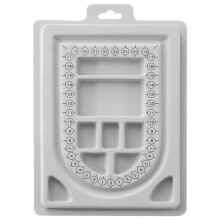3St Grijze Kunststof Kralen Design Board Tray Voor Sieraden