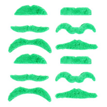 108Pièces Moustaches Festival Vert Clair Décoration Photo
