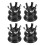 8Pièces Protection Réservoir Aluminium Noir Fixation Sécurisée 1