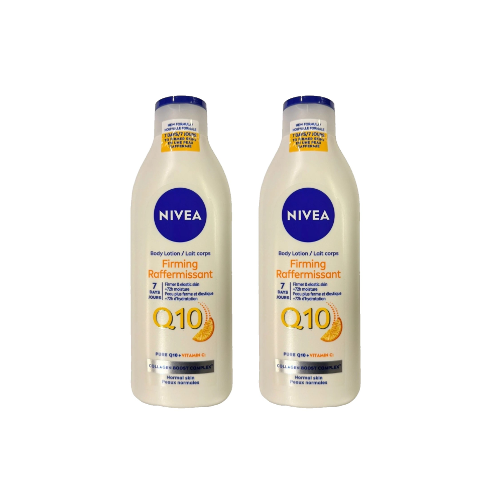 Nivea 2 Packs X 400Ml Q10 Firming Body Lotion + Vitamin C