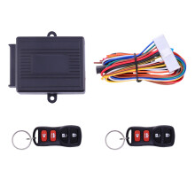 2Ensembles Anti-Vol Auto Noir Télécommande Facile À Installer