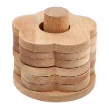 28Pcs Khaki Wood Drink Coasters Creative Home Kitchen Supplies