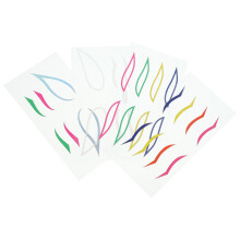 24Sets Kleurrijke Zelfklevende Eyeliner Stickers Voor Make-Up En Feest