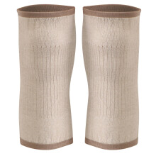 2St Lichtbruine Cashmere Knie Warmers Met Antislip, Steun Voor Sport
