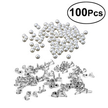 300St Ronde Parelstuds Voor Oorbellen DIY Mode Accessoires