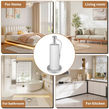 Paper Towel Holder Stand with Base for Kitchen,Stainless Steel Paper Towel Dispenser,Prevent Paper Rolls From Falling
