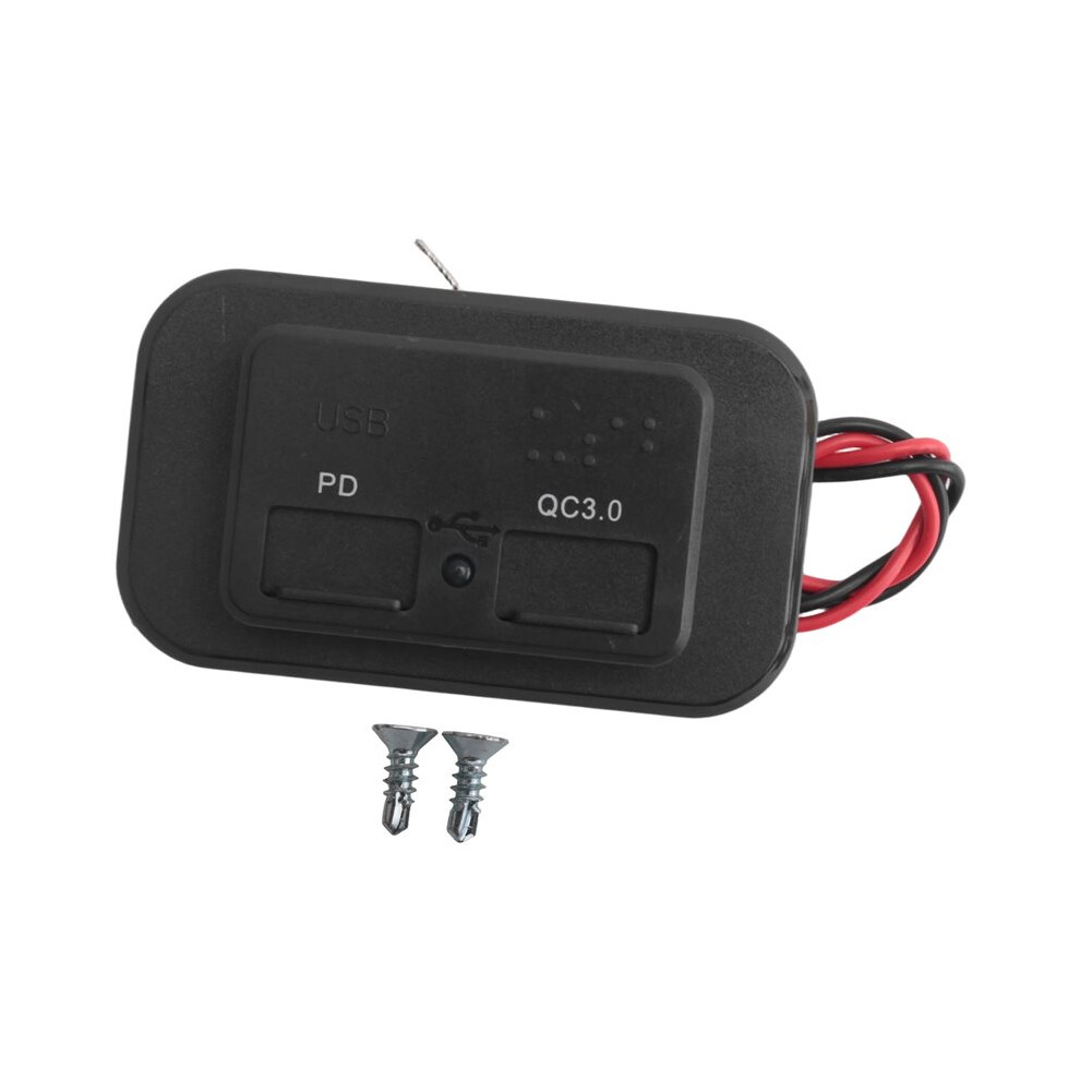 Usb+Pd Car Charger Socket 12V/24V Usb Charging Splitter Outlet Power-Adapter For Motorcycle -Truck Atv Boat Car Rv 6033699300933