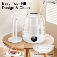 Humidifiers for Bedroom, 3L Tank for 30H 20dB Quiet Mist ,Dual Nozzles, LED Lights,for Baby and Large Rooms