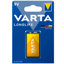 Langlebige 9-V-Batterie im 1er-Pack