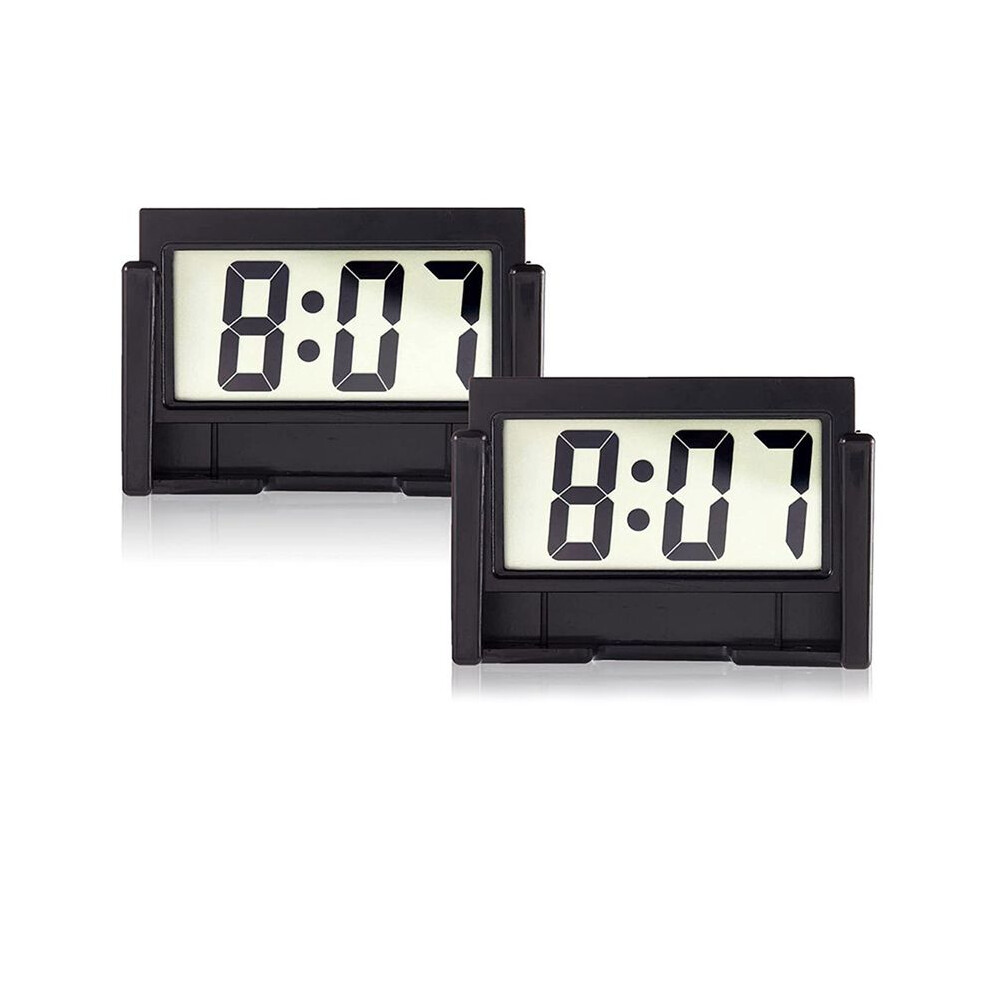 Small Digital Car Dashboard Clock Battery Operated Clear Lcd Display For Automotive, Motorcycle &Truck 4713142211529