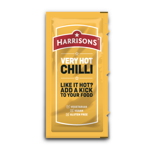 Very Hot Chilli Sauce Sachet (Case of 200)
