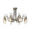 Searchlight 8 Lights Satin Silver Finish Black Braided Cable Ceiling Fitting Pendant Light 1