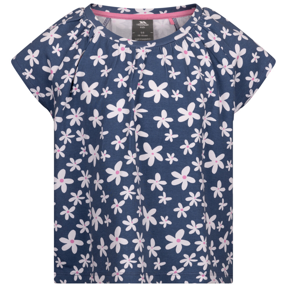 Trespass (5 Years To 6 Years, Bluetone) Girls Printed Top - Josey