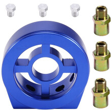 Universal Oil Filter Cooler Sandwich Plate Adapter Oil Sensor Adapter with Connectors M18 M20 M22 3/4