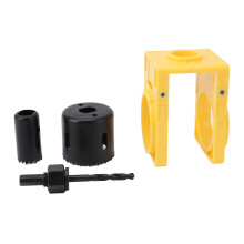 Kit d'installation de loquet avec gabarit pour portes en bois et en plastique, acier au carbone