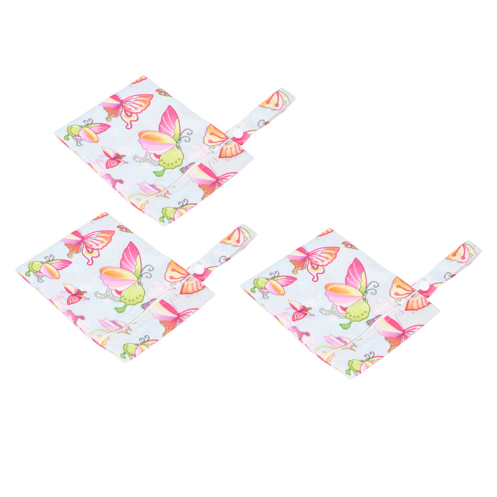 3pcs Water-Resistant Baby Cloth Diaper Wet Dry Bags T04 for Travel & Swim