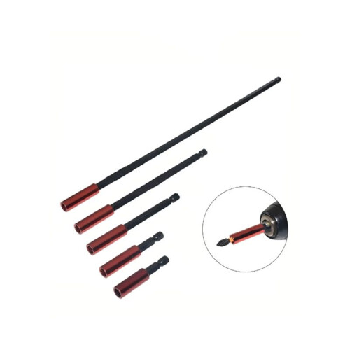 5Pcs Quick Release Bit Holder 1/4Inch Hex Screwdriver Drill Bit Holder Long Handle Screwdriver Tip Holder for Screw Bit 2