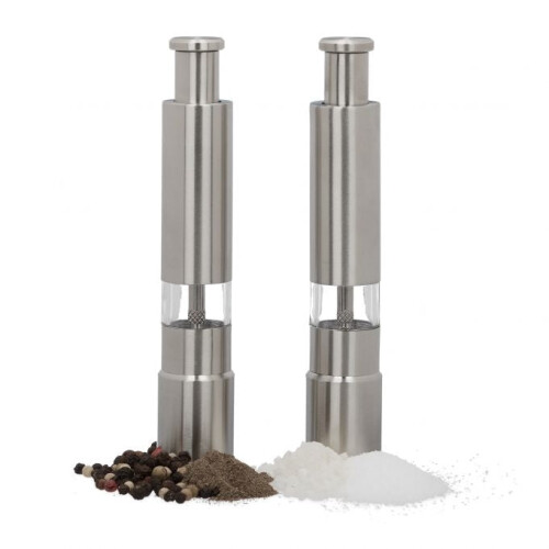 Ensemble de 2 moulins à épices en acier inoxydable